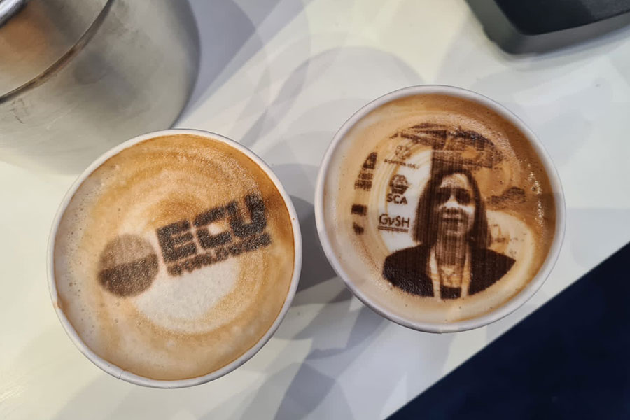 Captivating attendees with a unique customized coffee activity, where they could get a photograph or image of their choice imprinted onto their coffee. The memorable, personalized experience was very well-received.