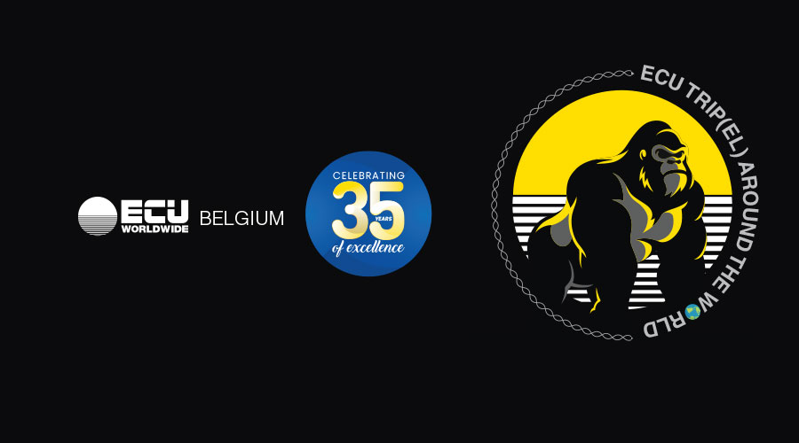 Gorilla-themed branding to represent ECU Worldwide Belgium's dominance, strength, and commitment to providing exceptional logistics services (Will add just the logo/label) 